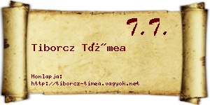 Tiborcz Tímea névjegykártya
