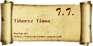 Tiborcz Tímea névjegykártya