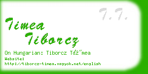 timea tiborcz business card